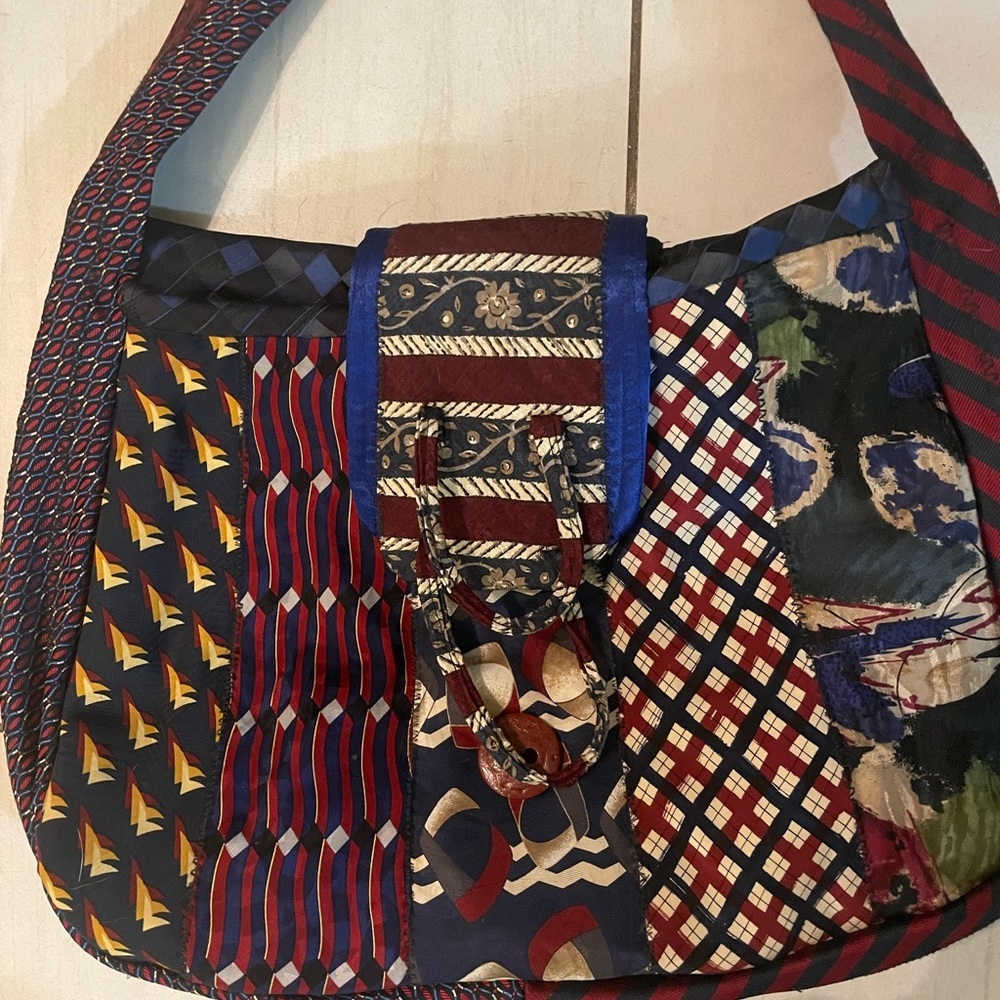 Silk Tie Patchwork Bag/Tote/Purse. Excellent like new condition.